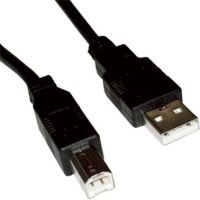 Cablenet 0.5m USB 2.0 Type A Male - USB 2.0 Type B Male Black PVC Cable