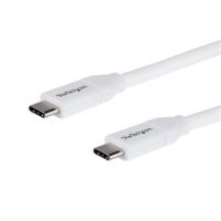 StarTech USB-C to USB-C Cable w/ 5A PD - M/M - White - 2 m (6 ft.) - USB 2.0 - USB-IF Certified