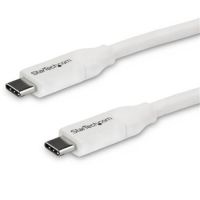 StarTech USB-C to USB-C Cable w/ 5A PD - M/M - White - 4 m (13 ft.) - USB 2.0 - USB-IF Certified