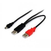 StarTech 6 ft USB Y Cable External Hard Drive - USB A to mini B