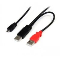 StarTech 3 ft USB Y Cable External Hard Drive - Dual USB-A to Micro-B