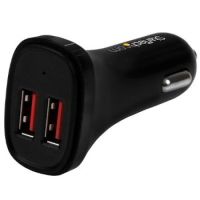 StarTech Dual-Port USB Car Charger - 24W/4.8A - Black