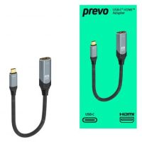 PREVO USBC-HDMI-ADA video cable adapter 0.2 m USB Type-C HDMI Type A (Standard) Black, Silver