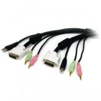 StarTech 6 ft 4-in-1 USB DVI KVM Cable with Audio and Microphone