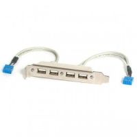 StarTech 4 Port USB A Female Slot Plate Adapter