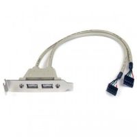 StarTech 2 Port USB A Female Low Profile Slot Plate Adapter