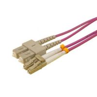 Cablenet 2m OM3 50/125 LC-SC Duplex Violet LSOH Fibre Patch Lead