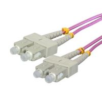 Cablenet 0.5m OM3 50/125 SC-SC Duplex Violet LSOH Fibre Patch Lead