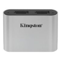 Kingston Workflow microSD Reader card reader USB 3.2 Gen 1 (3.1 Gen 1) Type-C Black, Silver