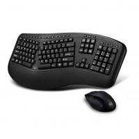 Adesso 1500GB-UK Ergonomic Contour Wireless Keyboard with Laser Mouse - UK Layout